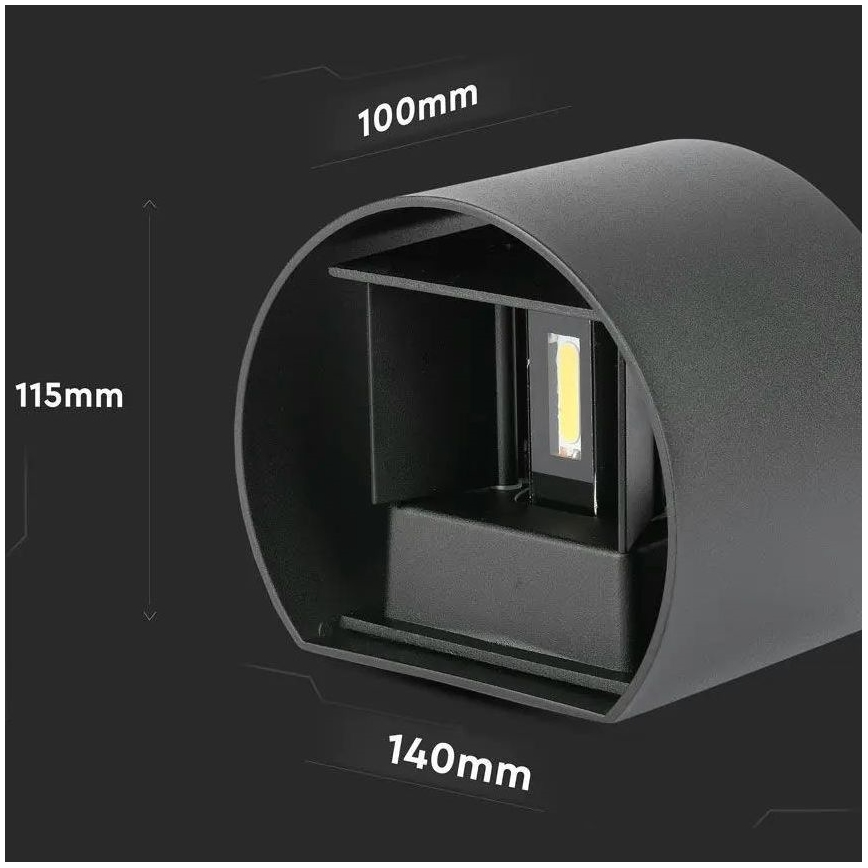 LED- Außenwandleuchte LED/6W/230V 4000K IP65 schwarz