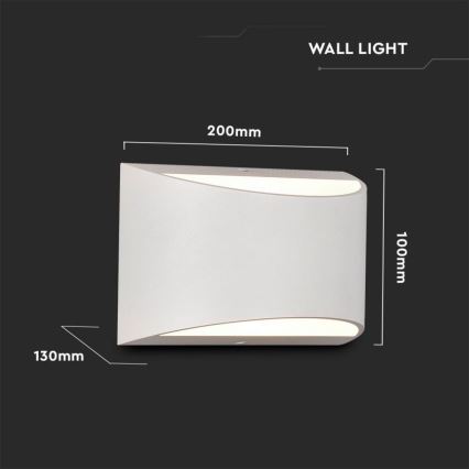 LED-Außenwandleuchte LED/9W/230V 4000K IP54 weiß