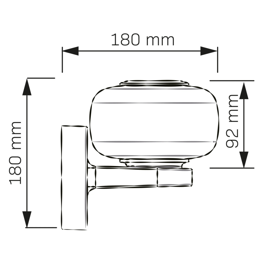 LED-Außenwandleuchte MALAGA LED/12W/230V IP44 schwarz