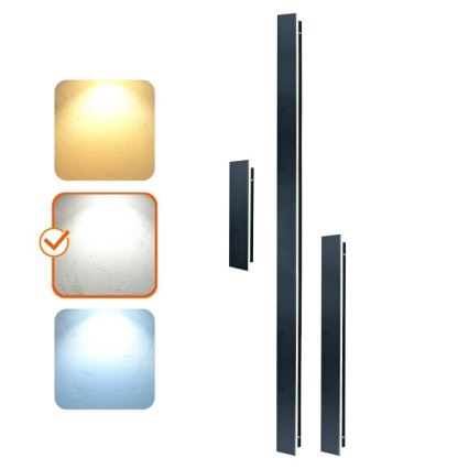 LED-Außenwandleuchte MIRANA LED/12W/230V 4000K IP44 60 cm schwarz