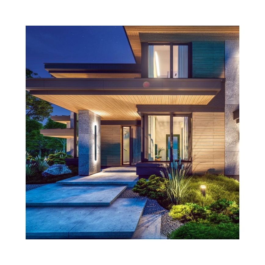 LED Außenwandleuchte MIRANA LED/25W/230V 4000K IP44 120 cm schwarz