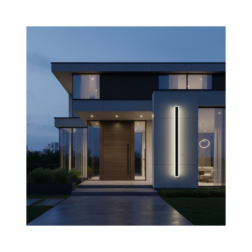 LED-Außenwandleuchte MIRANA S LED/25W/230V 4000K IP44 120 cm schwarz