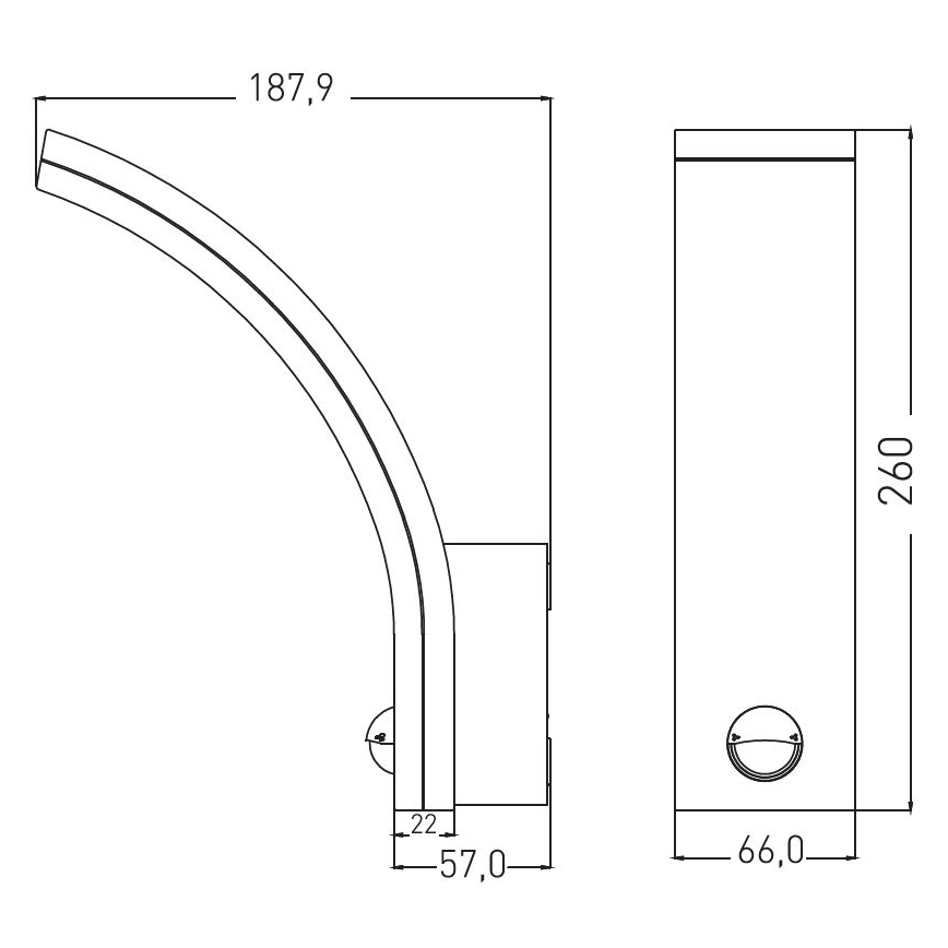 Dimmbare LED-Außenwandleuchte mit Bewegungs- und Dämmerungssensor LED/12/15/20W/230V IP65 weiß