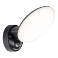LED Außenwandleuchte mit Bewegungs- und Dämmerungssensor OLAF LED/10W/230V IP44 schwarz
