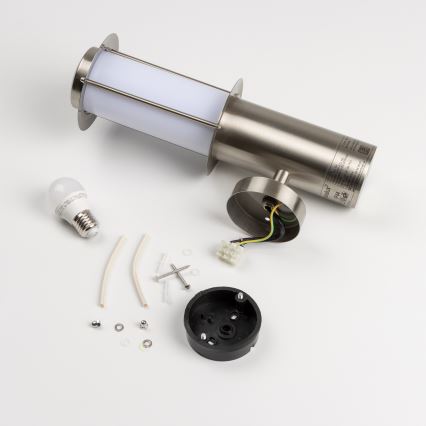 LED-Außen-Wandleuchte mit Bewegungsmelder 1xE27/4,9W/230V IP44 mattchrom