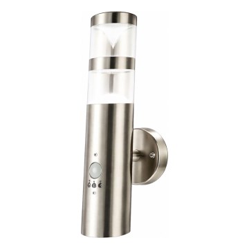 LED-Außenwandleuchte mit Bewegungsmelder 1xGU10/5W/230V IP44 mattchrom