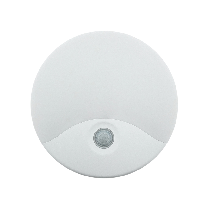 LED-Außenwandleuchte mit Bewegungsmelder, LED/18 W/230 V, IP44, weiß