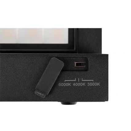 LED-Außenwandleuchte mit Bewegungs- und Dämmerungssensor LED/36W/230V 3000/4000/6500K IP54 schwarz