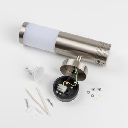 LED-Außenwandleuchte mit Bewegungsmelder 1xGU10/5W/230V IP44 mattchrom