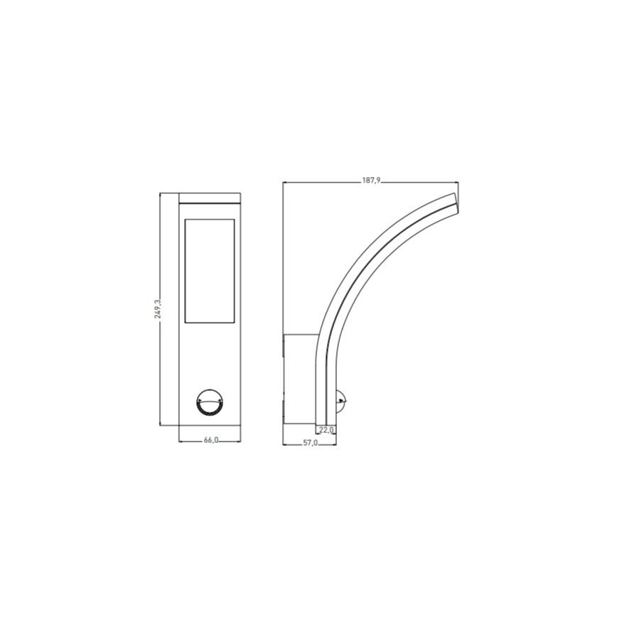 LED-Außenwandleuchte mit Sensor LED/10W/230V IP54