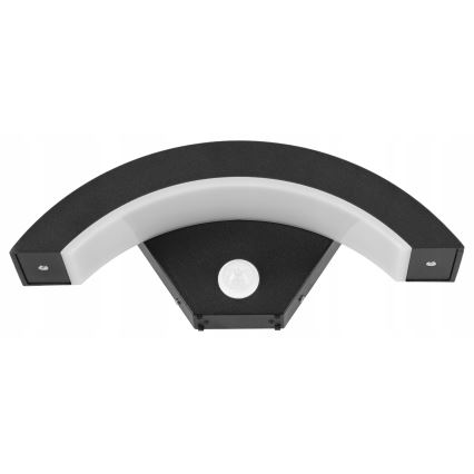 LED Außenwandleuchte mit Bewegungsmelder LED/10W/230V IP54 schwarz