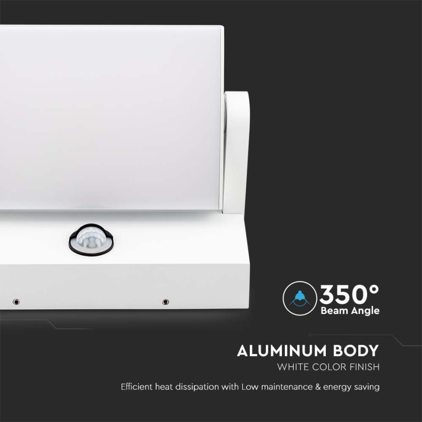 LED Außenwandleuchte mit Sensor LED/17W/230V 3000K IP65 Weiß