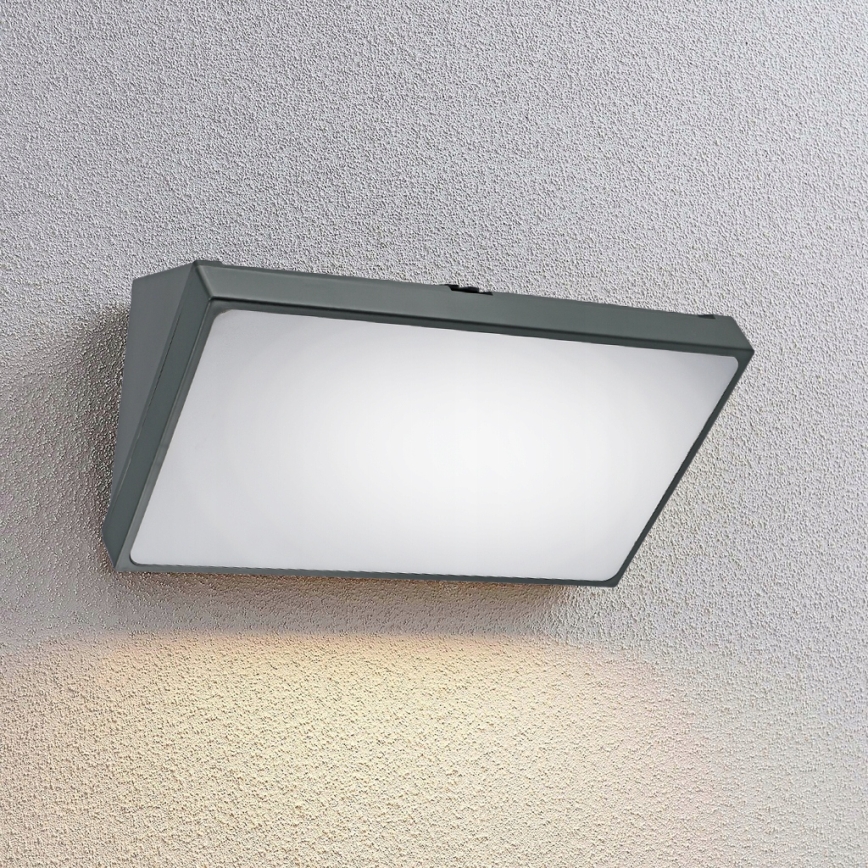 LED Außenwandleuchte mit Bewegungsmelder LED/20W/230V IP65 grau
