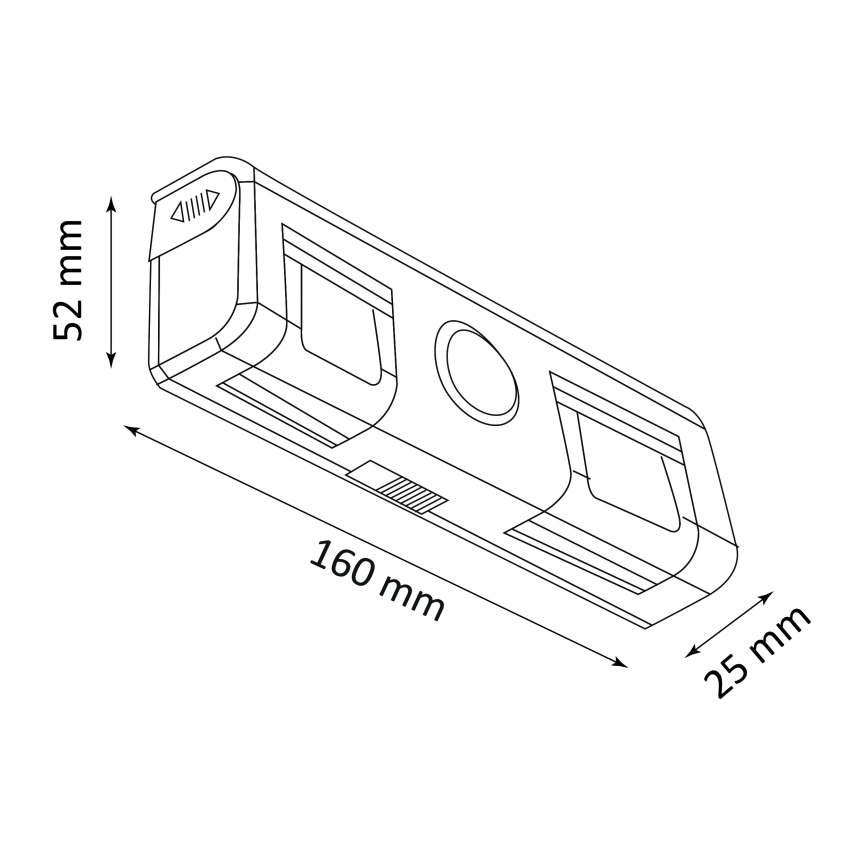 LED Außenwandleuchte mit Sensor LED/3xAAA/4,5V