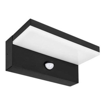 LED-Außenwandleuchte mit Sensor LED/9W/230V 4000K IP44 schwarz