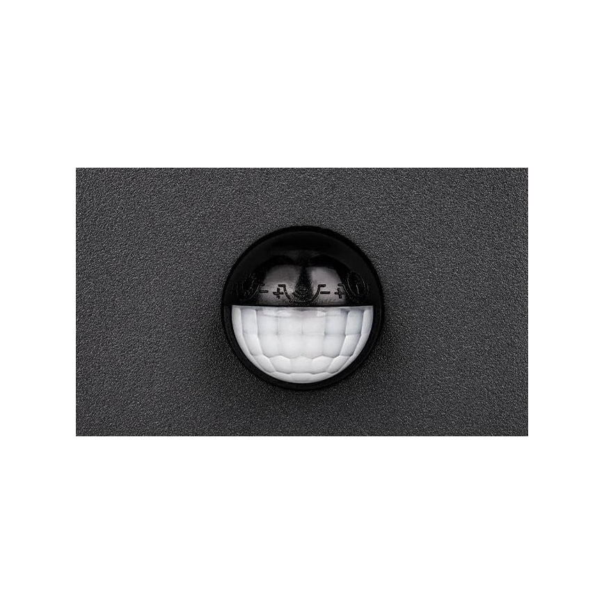 LED-Außenwandleuchte mit Sensor LED/9W/230V 4000K IP44 schwarz