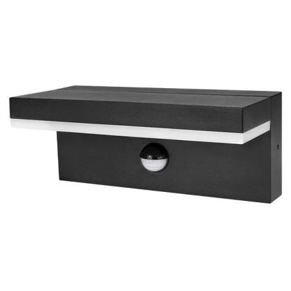 LED-Außenwandleuchte mit Sensor LED/9W/230V 4000K IP44 schwarz