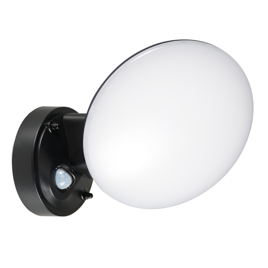 LED Außenwandleuchte mit Bewegungs- und Dämmerungssensor OLAF LED/10W/230V IP44 schwarz