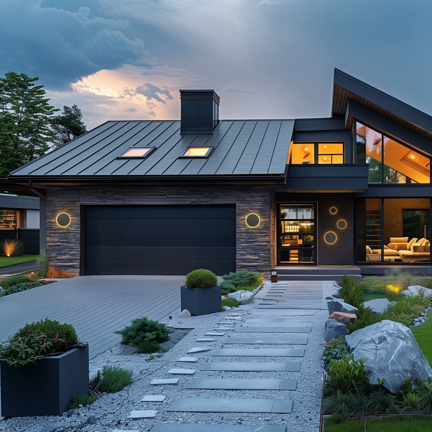 LED Außenwandleuchte PIATTA LED/9W/230V 3000/4000/6000K Ø 12 cm IP44 schwarz