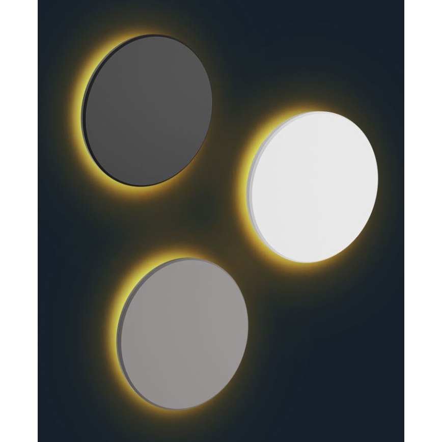 LED Außenwandleuchte PIATTA LED/9W/230V 3000/4000/6000K Ø 12 cm IP44 schwarz