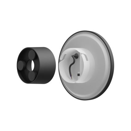 LED Außenwandleuchte PIATTA LED/9W/230V 3000/4000/6000K Ø 12 cm IP44 schwarz