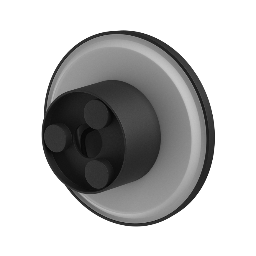 LED Außenwandleuchte PIATTA LED/9W/230V 3000/4000/6000K Ø 12 cm IP44 schwarz