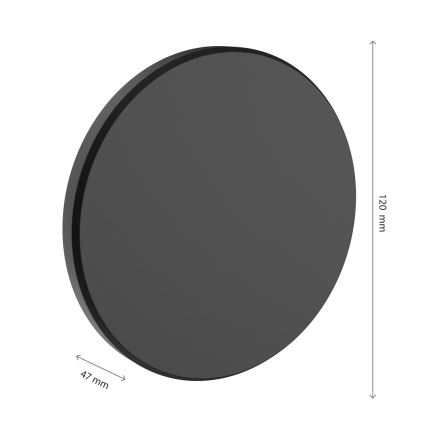 LED Außenwandleuchte PIATTA LED/9W/230V 3000/4000/6000K Ø 12 cm IP44 schwarz