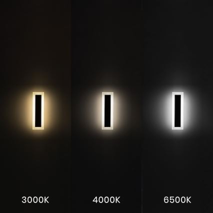 LED-Außenwandleuchte WOW LED/10W/230V 3000/4000/6500K 30 cm IP54 schwarz