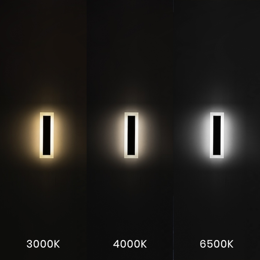 LED-Außenwandleuchte WOW LED/10W/230V 3000/4000/6500K 30 cm IP54 schwarz