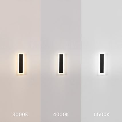 LED-Außenwandleuchte WOW LED/10W/230V 3000/4000/6500K 30 cm IP54 schwarz