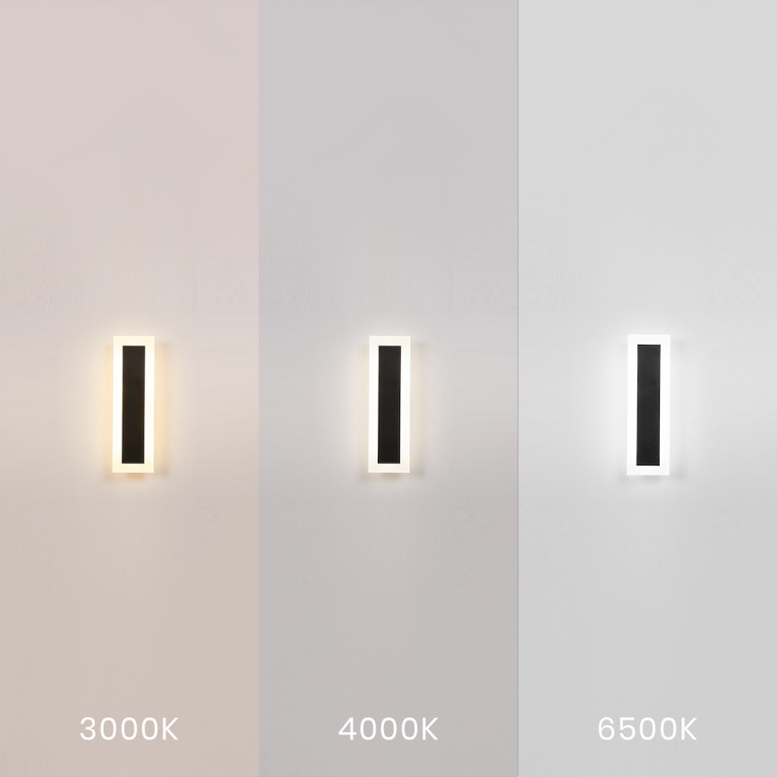 LED-Außenwandleuchte WOW LED/10W/230V 3000/4000/6500K 30 cm IP54 schwarz