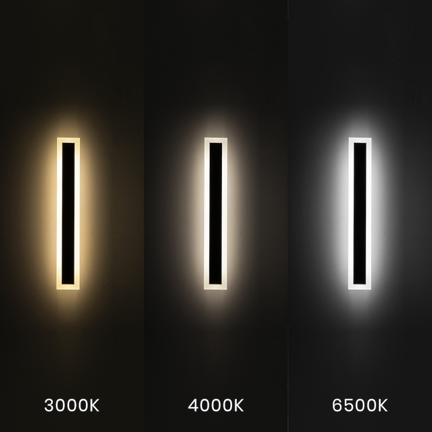 LED-Außenwandleuchte WOW LED/20W/230V 3000/4000/6500K 60 cm IP54 schwarz