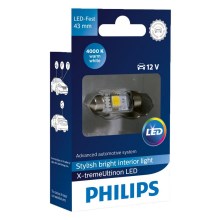 LED Autoglühbirne Philips X-TREME VISION 129454000KX1 C5W SV8,5/1W/12V 4000K