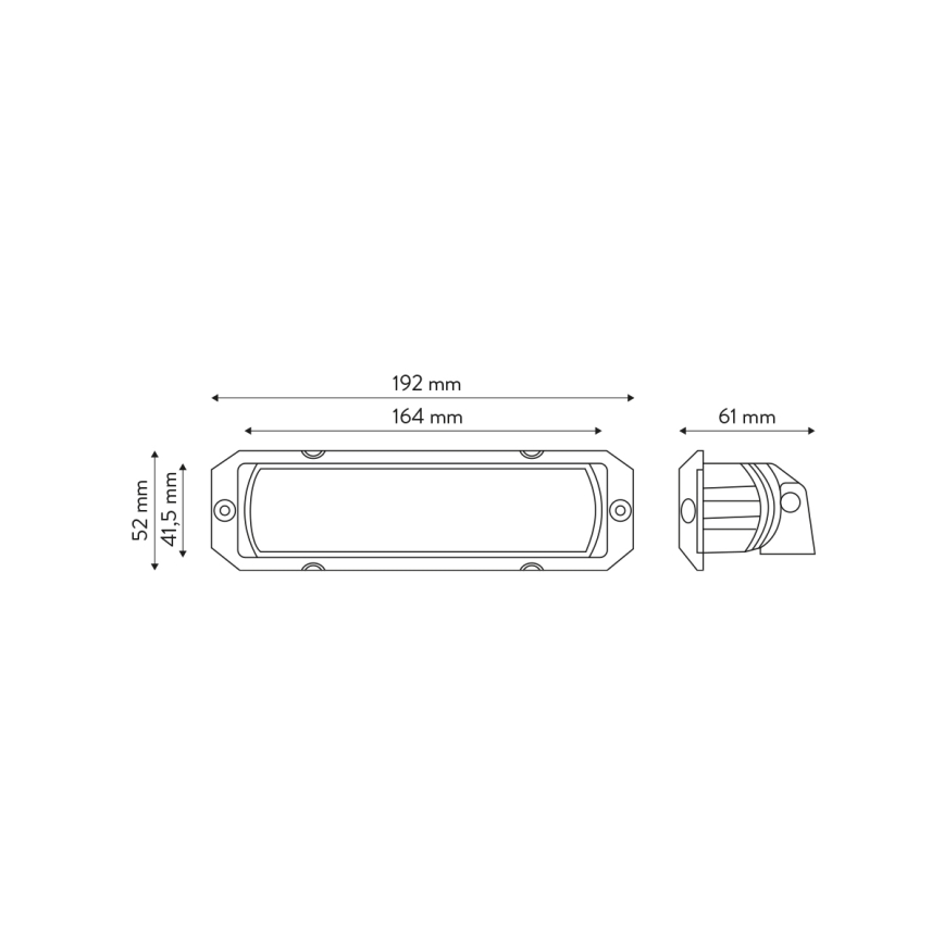 LED-Punktleuchte für Fahrzeuge DUO BLACK LED/32W/9-36V IP69 6000K rechteckig