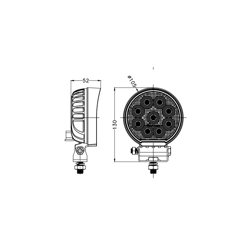 LED Autoscheinwerfer BLACK LED/36W/10-30V IP69 5700K rund