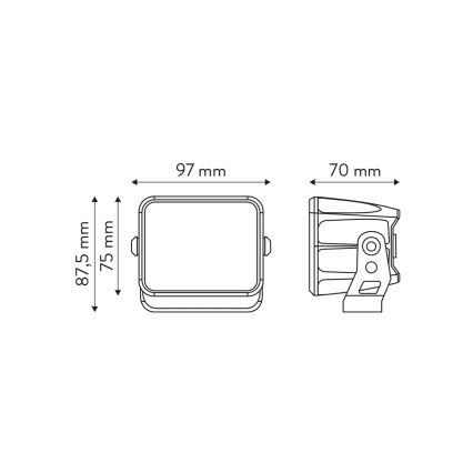 LED Autoscheinwerfer DUO BLACK LED/40W/9-36V IP69 6000K eckig