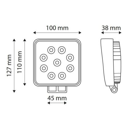 LED-Autoscheinwerfer EPISTAR LED/27W/10-30V IP67 6000K