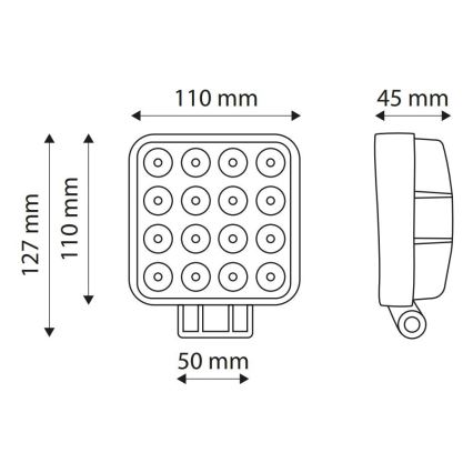 LED-Autoscheinwerfer EPISTAR LED/48W/10-30V IP67 6000K