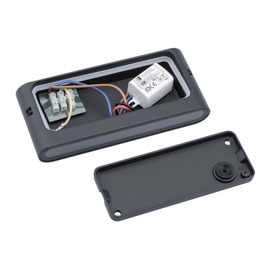 LED Auβen-Wandbeleuchtung FLOW LED/6W/230V IP54 schwarz