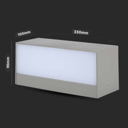 LED Auβen-Wandbeleuchtung LED/12W/230V 4000K IP65