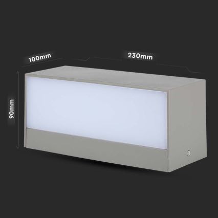 LED Auβen-Wandbeleuchtung LED/12W/230V 6400K IP65