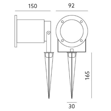 LED Auβenbeleuchtung BLAKE 2 GU10/4W/230V IP65