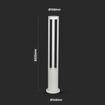 LED Auβenlampe LED/10W/230V 80cm 3000K IP65 weiß