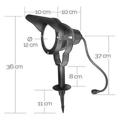 LED-Auβenleuchte EASY CONNECT 1xGU10/10W/230V IP67 schwarz