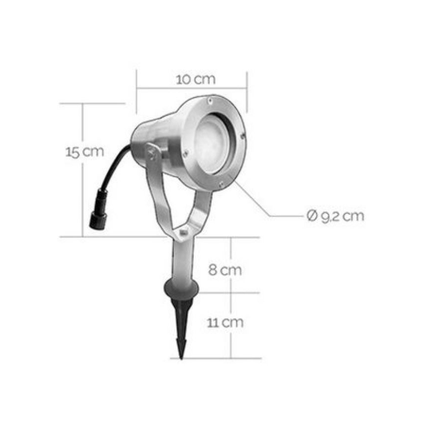 LED-Auβenleuchte EASY CONNECT 1xGU10/4W/230V IP67 matt Chrom