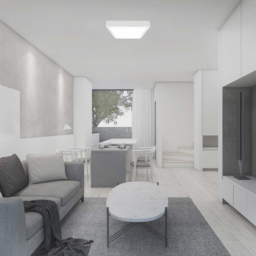 LED Badezimmer-Deckenleuchte LED/30W/230V 6500K IP44 42x42 cm Weiß