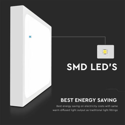 LED Badezimmer-Deckenleuchte LED/30W/230V 6500K IP44 42x42 cm Weiß