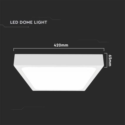 LED Badezimmer-Deckenleuchte LED/30W/230V 6500K IP44 42x42 cm Weiß