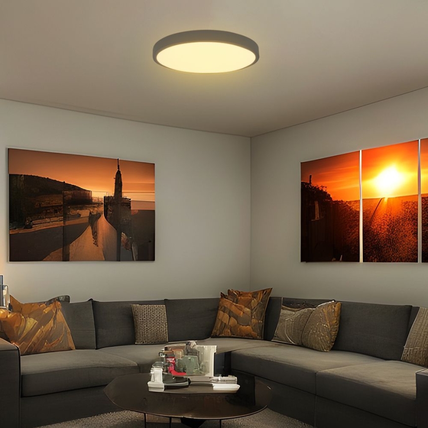 LED Badezimmer-Deckenleuchte SAMSUNG CHIP LED/36W/230V IP44 6500K Ø 35 cm schwarz