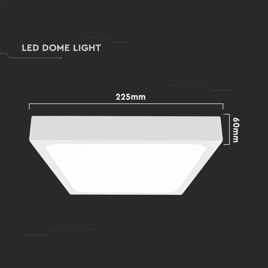 LED Badezimmer-Deckenleuchte LED/18W/230V 3000K IP44 22,5x22,5 cm Weiß